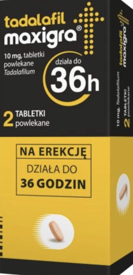 Tadalafil Maxigra 10 mg 2 tabletki powlekane DZIAŁA DO 36 GODZIN