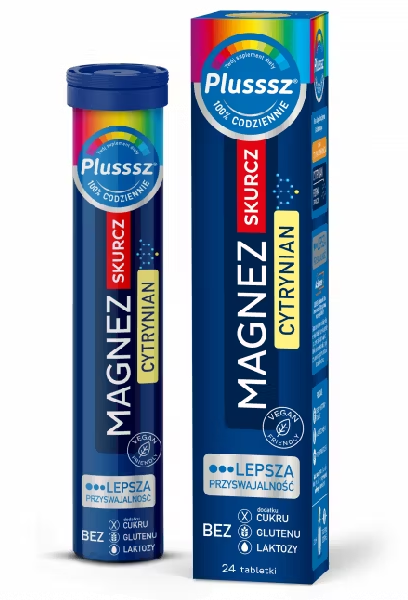 Plusssz Magnez Skurcz Cytrynian 24 Tabletki Musujące