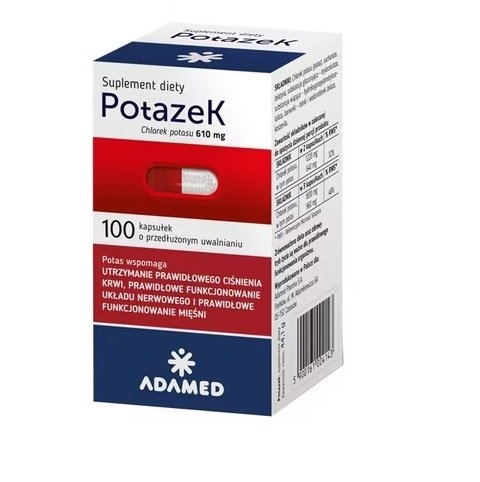 Potazek 0,61g 100 kapsułek o zmodyfikowanym uwalnianiu