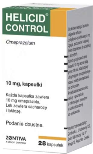Helicid control 10 mg 28 kapsułek dojelitowych twardych