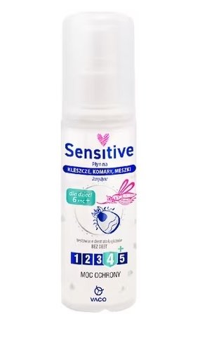 VACO Sensitive, Płyn na kleszcze, komary i meszki, 80 ml