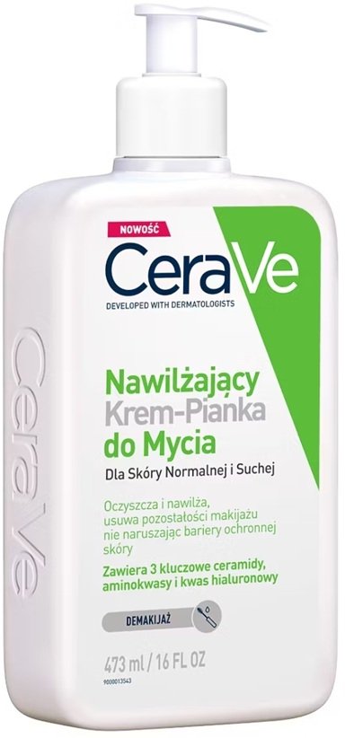 CeraVe Nawilżający krem-pianka do mycia, 473 ml