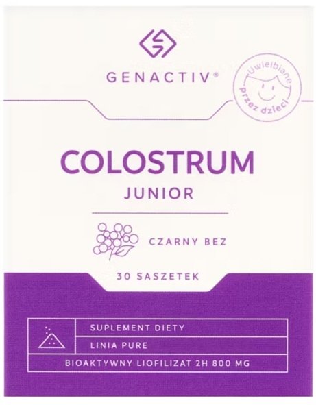 Genactiv Colostrum Junior Czarny Bez, 30 saszetek