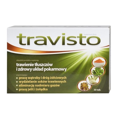 TRAVISTO tabl. 30 szt. wspomaga trawienie tłuszczów