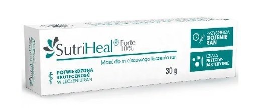 SutriHeal Forte 10%, maść do gojenia ran zakażonych i niezakażonych, 30 g