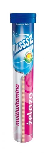 PLUSSSZ Multiwitamina + Żelazo x 24 tabl.musujące