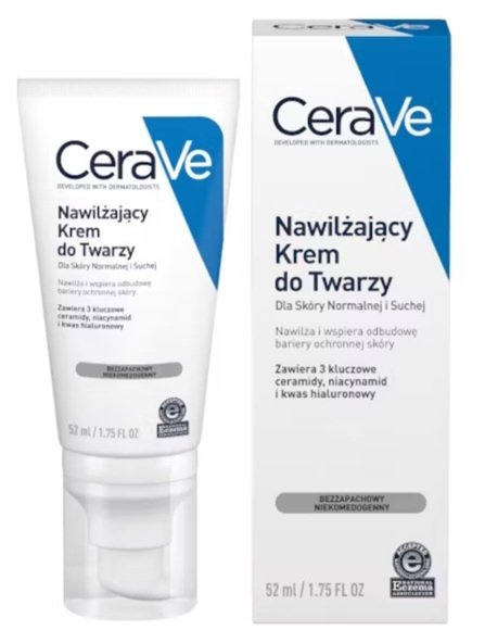 CeraVe, nawilżający krem do twarzy, 52 ml