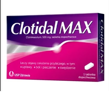 Clotidal MAX 500 mg, 1 tabletka dopochwowa