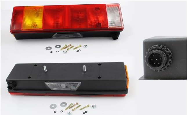 LAMPA ZESPOLONA 7-SEGMENTÓW LEWA WYJŚCIEM AMP Z DOŁU