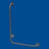Uchwyt Kątowy dla Niepełnosprawnych lewy 100/60cm stal nier fi25