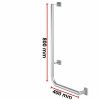 Uchwyt Kątowy 80/40 cm dla Niepełnosprawnych stal nierdzewna fi32 MODULAR