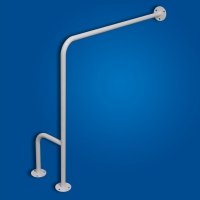Uchwyt do WC mocowany do podłogi-ściany prawy 80cm biały fi25 Uchwyt do WC mocowany do podłogi-ściany prawy 80cm biały fi25
