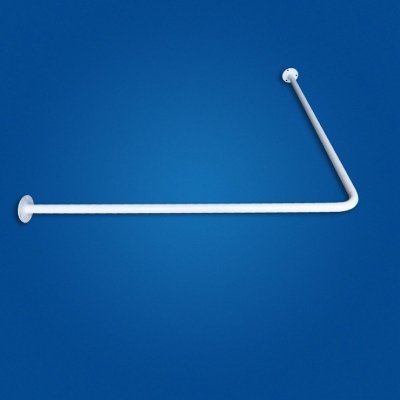 Drążek kątowy zasłony prysznicowej 80/80cm biały fi25