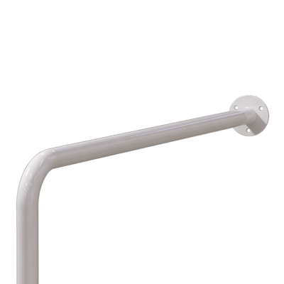 Uchwyt WC dla Niepełnosprawnych mocowany do podłi-ścia prawy 70cm biały fi32