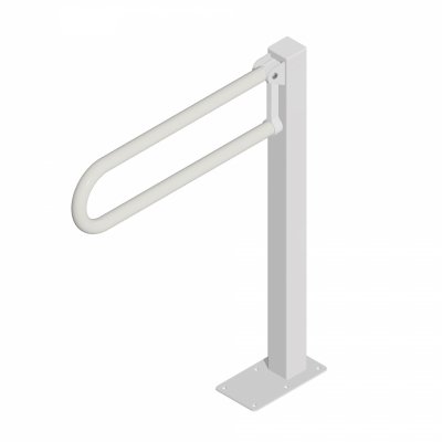Uchwyt Uchylny WC dla Niepełnosprawnych wolnostojący 70cm biały fi32