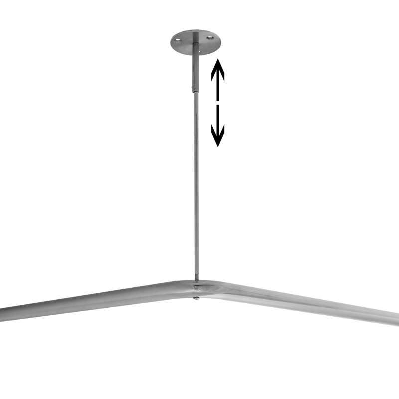 Podwieszenie drążka regulowane 15cm-100cm stal nierdzewna fi25