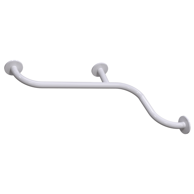 Uchwyt Wannowy dla Niepełnosprawnych poziomo 120/70cm biały fi32 + MASKOWNICE