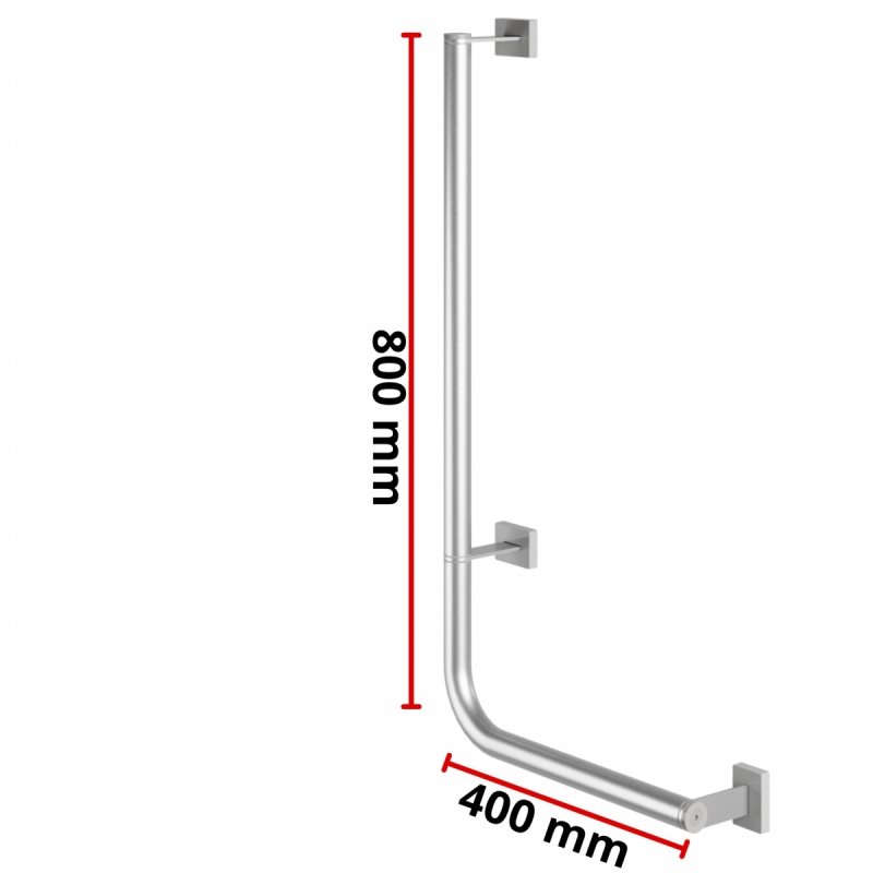 Uchwyt Kątowy 80/40 cm dla Niepełnosprawnych stal nierdzewna fi32 MODULAR