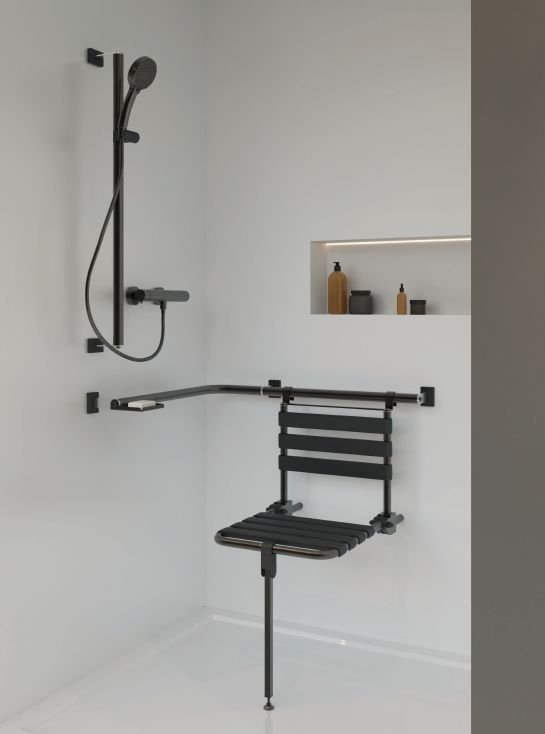 Uchwyt Kątowy 60/40 cm dla Niepełnosprawnych stal nierdzewna fi32