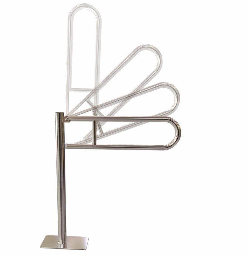 Uchwyt Uchylny WC Wolnostojący dla Niepełnosprawnych 50cm stal nier fi25