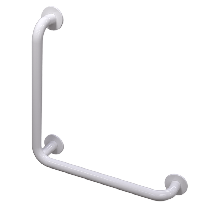 Uchwyt Kątowy dla Niepełnosprawnych 70/70cm biały fi32 + MASKOWNICE