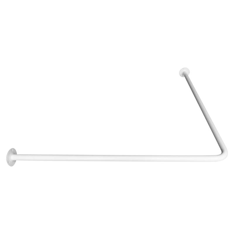 Drążek kątowy zasłony prysznicowej 80/80cm biały fi25