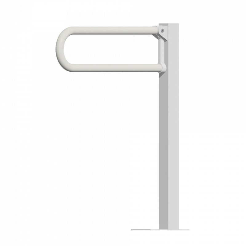 Uchwyt Uchylny WC dla Niepełnosprawnych wolnostojący 50cm biały fi32