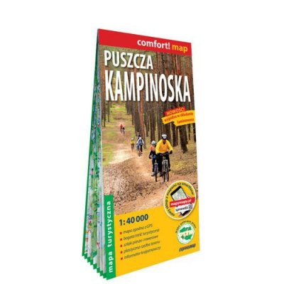 Puszcza Kampinoska; laminowana mapa turystyczna 1:40 000