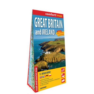 Wielka Brytania i Irlandia laminowana mapa samochodowo-turystyczna 1:950 000