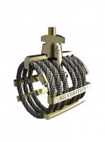 Ligaturka do saksofonu altowego Silverstein HEXA Champagne Gold Gen. 6 ebonit