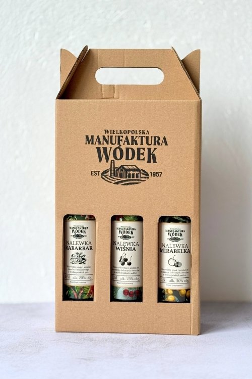 Zestaw prezentowy z nalewkami "Kartonik dobroci" Mirabelka