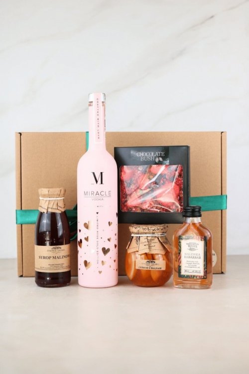 zestaw z wódką miracle rose gold szykowny podarunek
