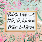 12D, profil D, 0,03mm, MIX 6-12mm - gotowe kępki rzęs, PALETA 