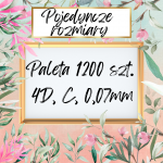 4D, profil C, 0,07mm,  POJEDYNCZE ROZMIARY - gotowe kępki rzęs, PALETA 