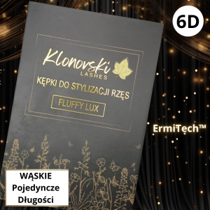 6D C 0,07 6-12 mm FLUFFY LUX Paleta Mix 920 kępek - Pojedyncze Długości WĄSKIE