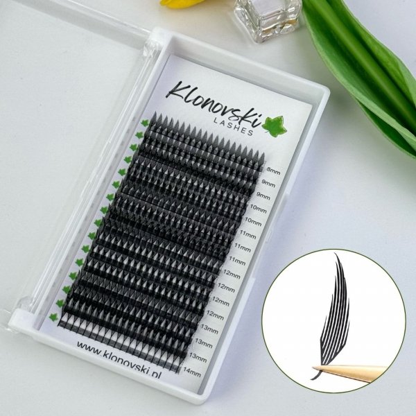 Gotowe kępki cięte laserowo LaserCUT - nr 8 (8-14mm) Brązowe 