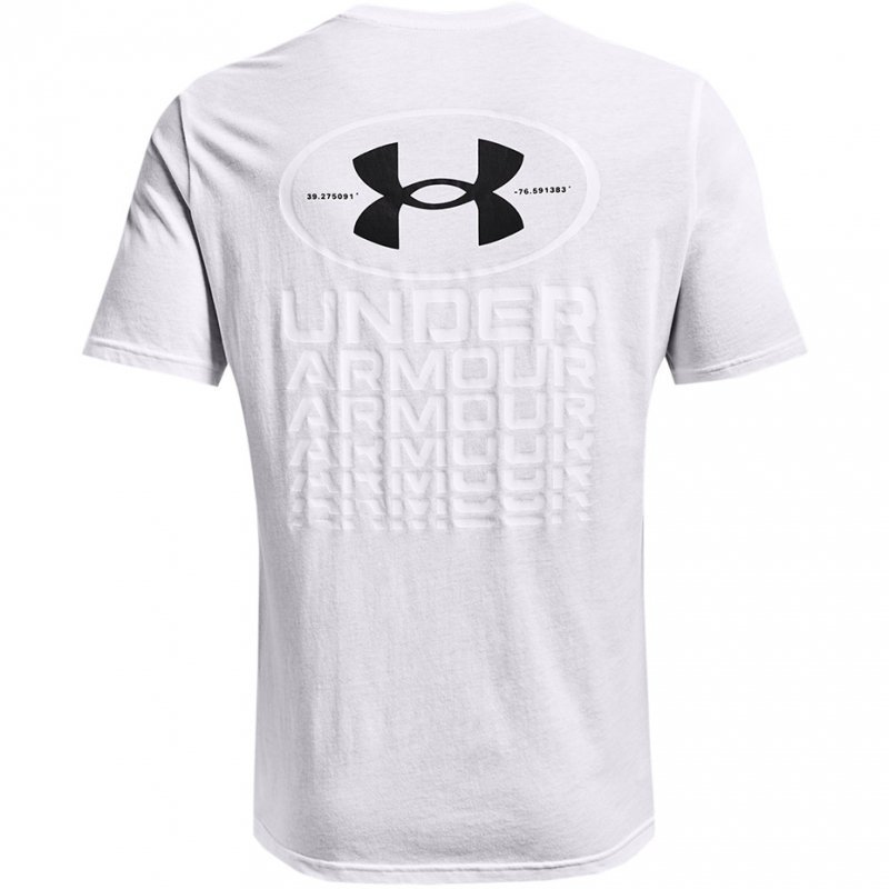 Koszulka męska Under Armour Repeat Ss graphics biała 1371264 100