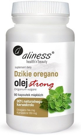 Aliness Dzikie oregano olej STRONG 100% naturalny suplement diety x 90 kapsułek miękkich