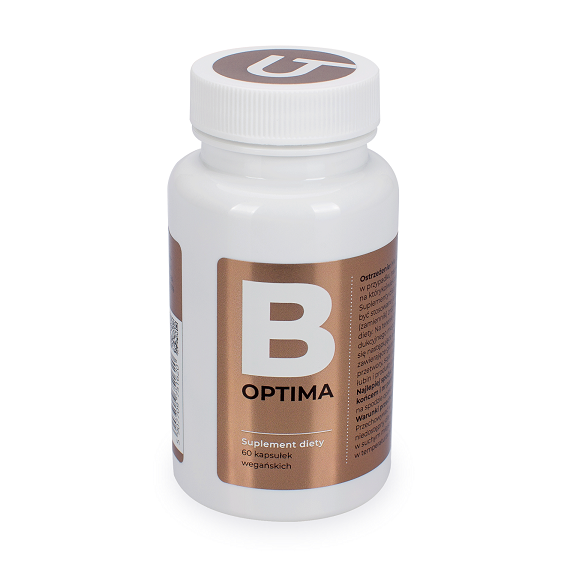 Visanto B-Optima kompleks witamin B z nukleotydami B6, B12, Kwas foliowy suplement diety 60 kapsułek