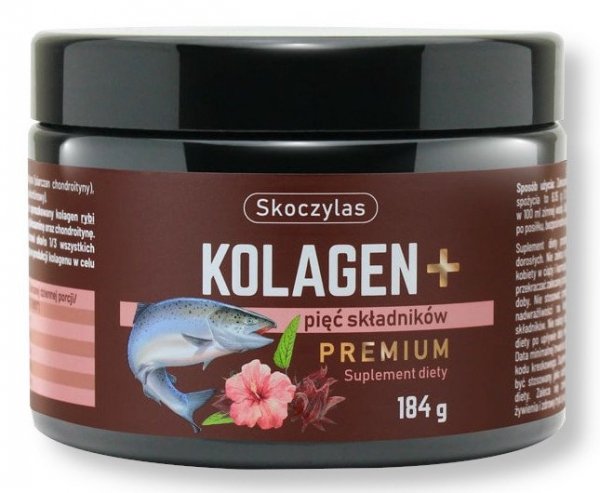 Skoczylas Kolagen Premium z łososia + 5 składników suplement diety 184g 