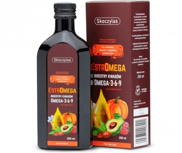 Estromega premium 250 ml kwasy tłuszczowe Omega-3 + 6 + 9 Skoczylas 