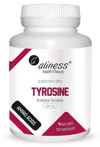 Aliness N-Acetyl-Tyrosine 500mg suplement diety 100 kapsułek VEGE