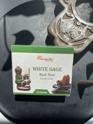 Kadzidło stożkowe backflow WHITE SAGE / Biała szałwia