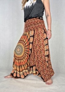 Szarawary Damskie „Peacock Bloom” – 100% Rayon z Tajlandii