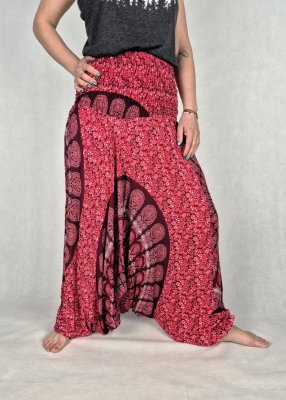 Szarawary Damskie „Peacock Bloom” – 100% Rayon z Tajlandii