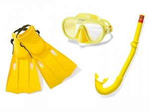 Zestaw do nurkowania dla dzieci maska + rurka + płetwy INTEX 55655