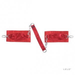 Kajdanki - Lelo Sutra Chainlink Cuffs Red