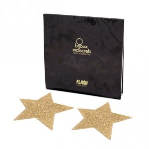Naklejki na sutki - Bijoux Indiscrets Flash Star Gold
