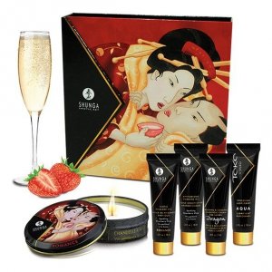 Kolekcja akcesoriów - Shunga Geisha Sparkling Strawberry Wine