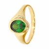 Złoty pierścionek z zieloną cyrkonią PR.01084 pr.585